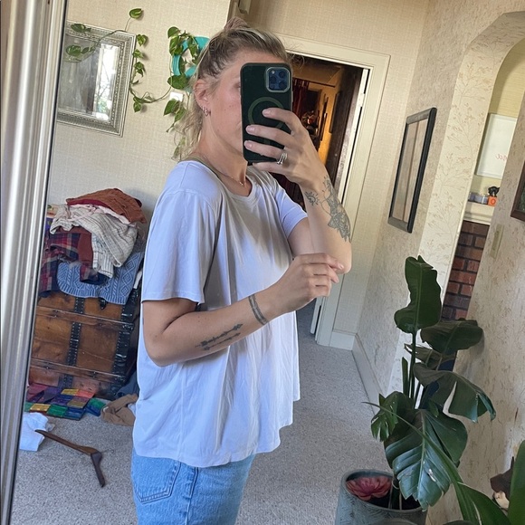 Lululemon Sunday Sprint Short Sleeve Tee Open Back Detail Off White - Picture 12 of 13